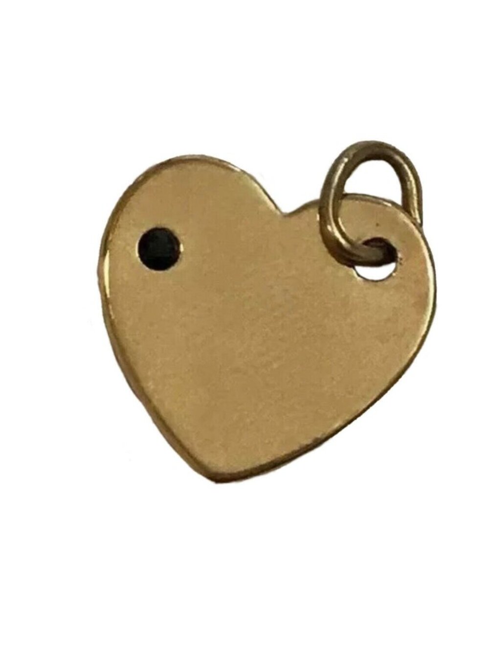Wren Studio Charm Gold Plated Heart Necklace Pendant Rhinestone No Chain